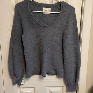 Abercrombie scoop neck blue sweater